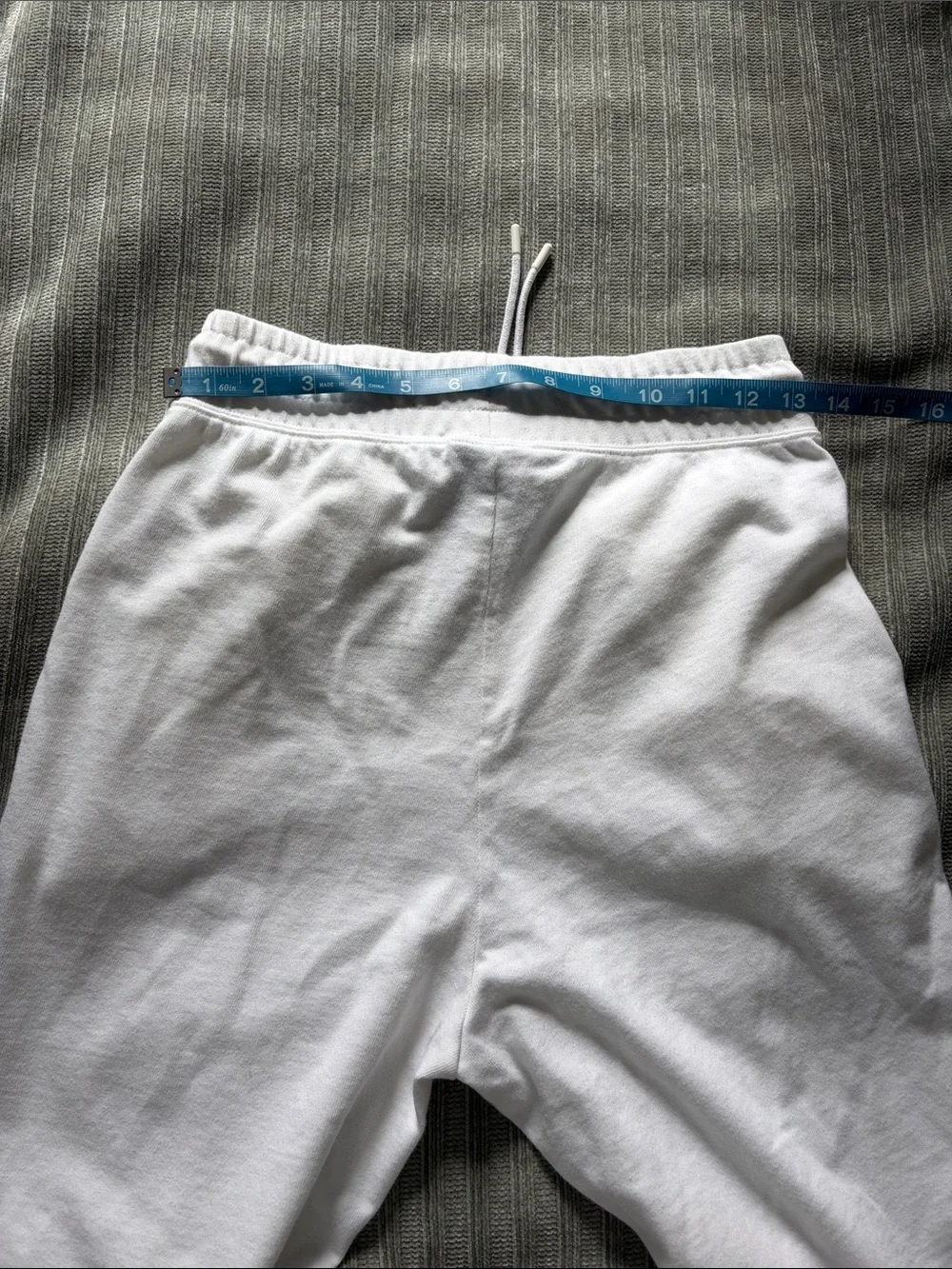 Nike White Wide-Leg Cropped Pants
